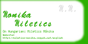 monika miletics business card