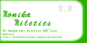 monika miletics business card